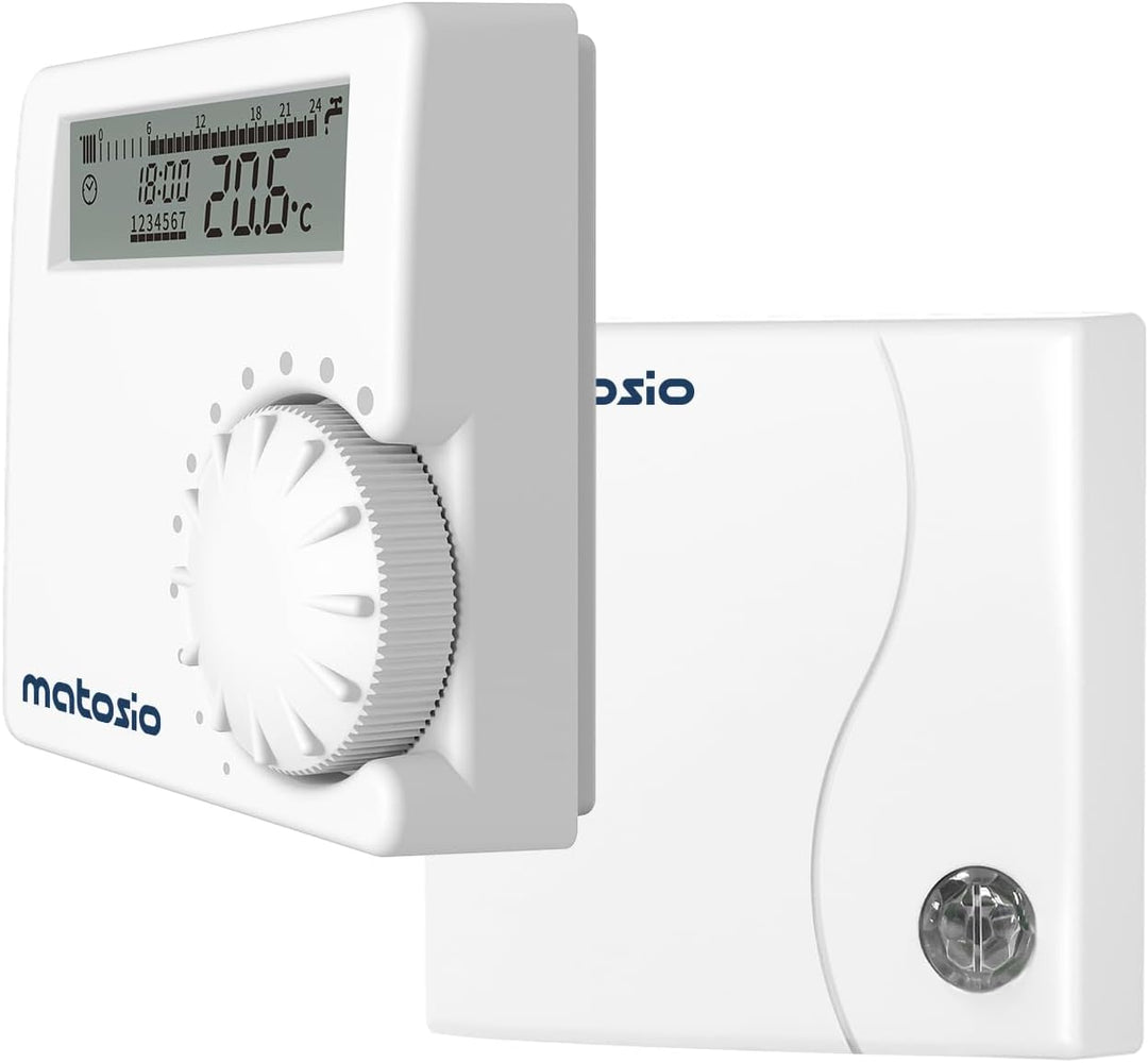 Funk-Thermostat Raumregler Set TH611 für Heizkessel, programmierbar, mit Empfänger, Kesselthermostat