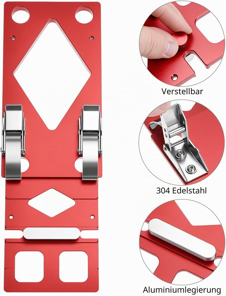 QWORK® 90° Winkelanschlag für Führungsschiene, CNC-gefräster Aluminiumlegierung Anschlag, Kompatibel