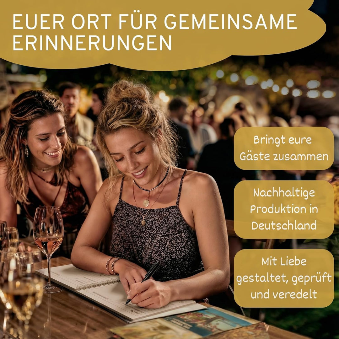Gästebuch Geburtstag mit Fragen | 60 Seiten | 7 verschiedene Steckbriefe inkl. Fragen | Fotoalbum Ge