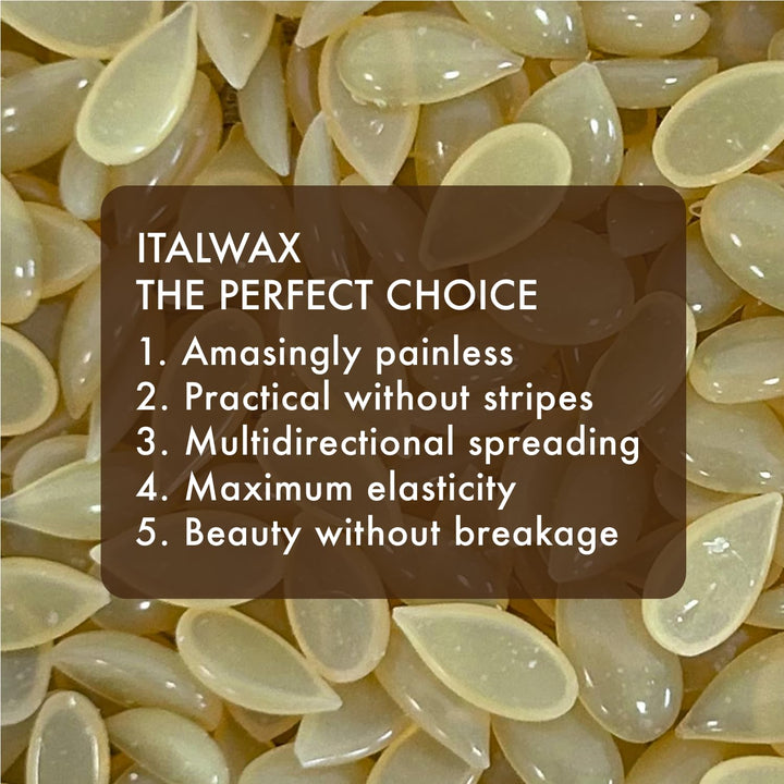 Italwax Natural – 1Kg - Waxing Perlen für Haarentfernung - Natürliche Formulierung für alle Hauttype