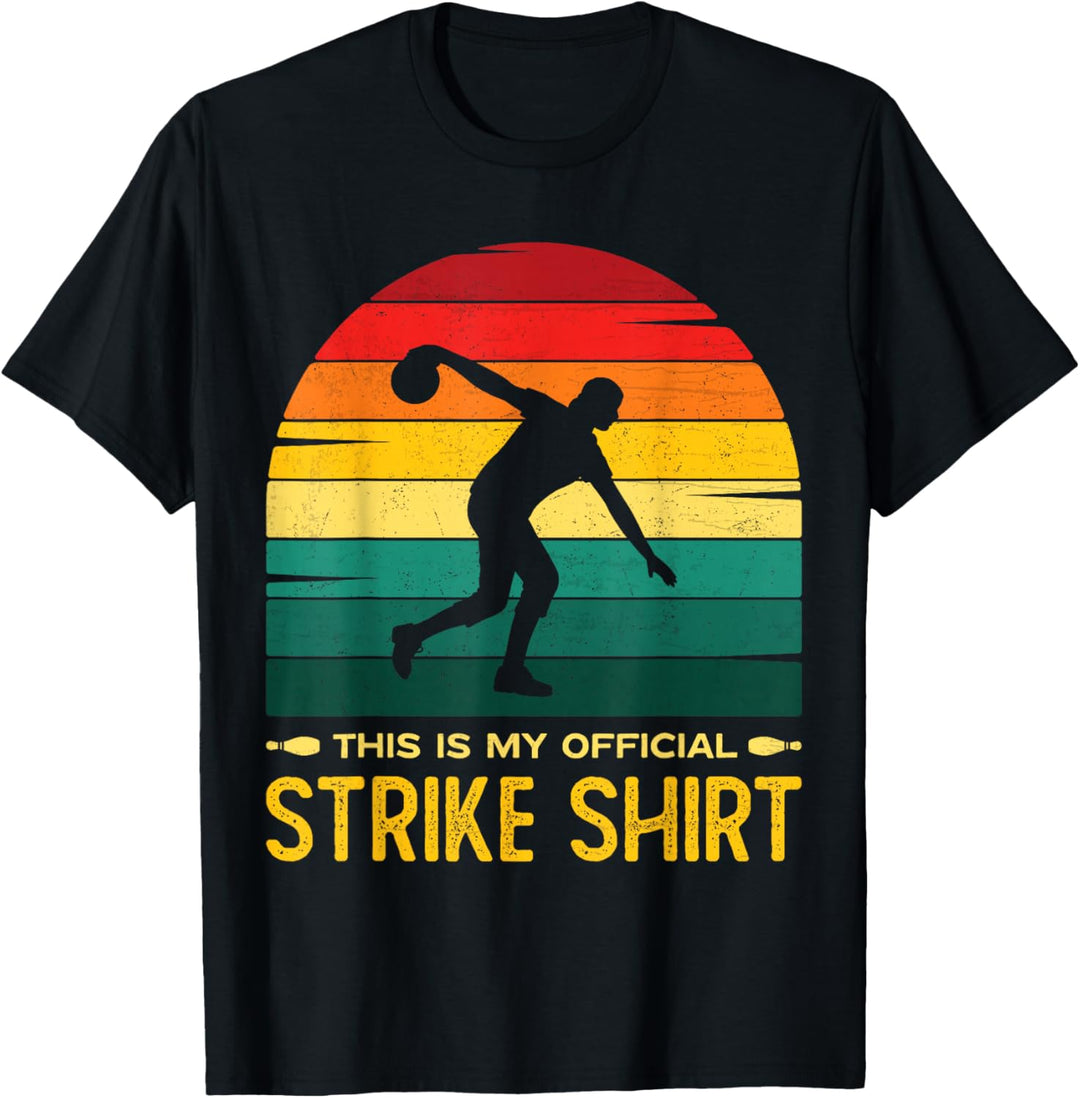 Bowling Group Bowling-Kugelnadel im Retro-Look, offizielles lustiges T-Shirt
