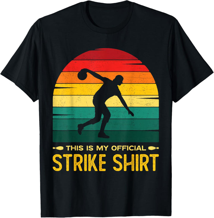 Bowling Group Bowling-Kugelnadel im Retro-Look, offizielles lustiges T-Shirt