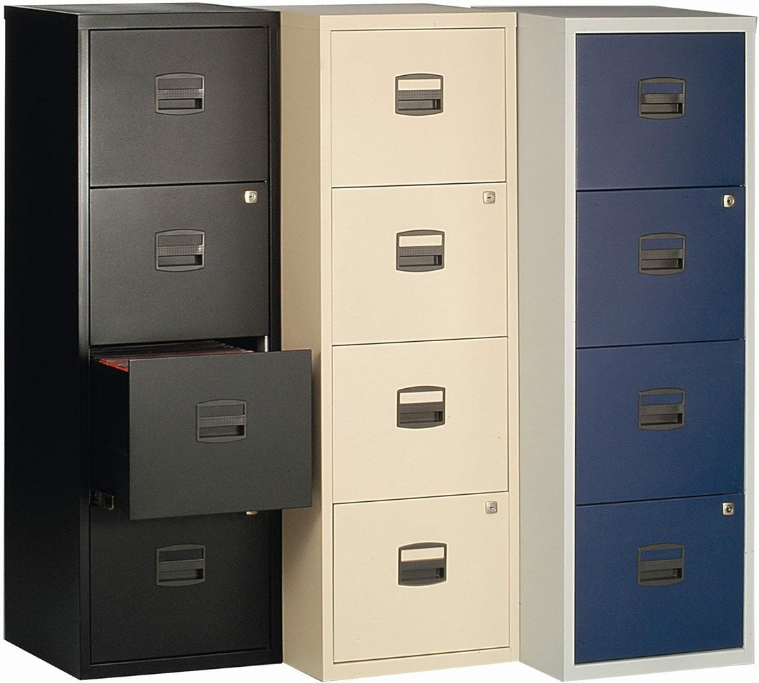 Bisley Home Hängeregistraturschrank PFA, 2 HR-Schubladen, Metall, 506 Korpus Lichtgrau, Fronten Kard