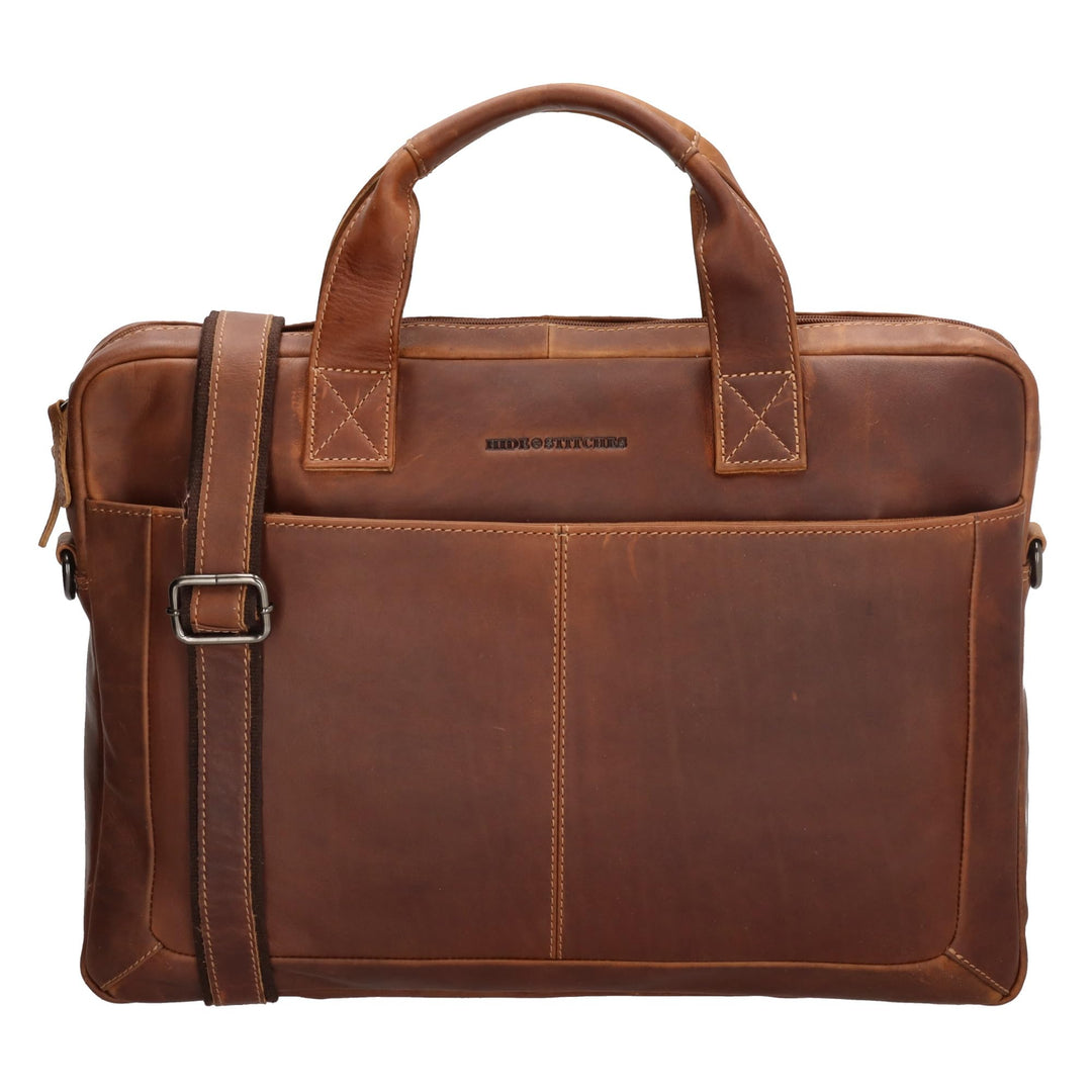 Hide & Stitches Laptoptasche Japura Kollektion 15,6 Zoll Laptopfach Verstellbarer Schultergurt Doppe