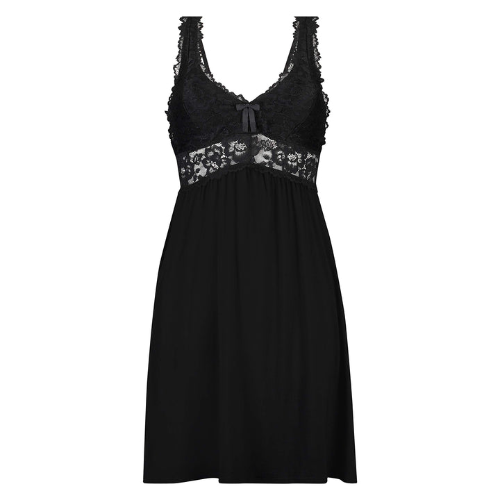 HUNKEMÖLLER Slipdress Nora Lace XXS Schwarz, XXS Schwarz