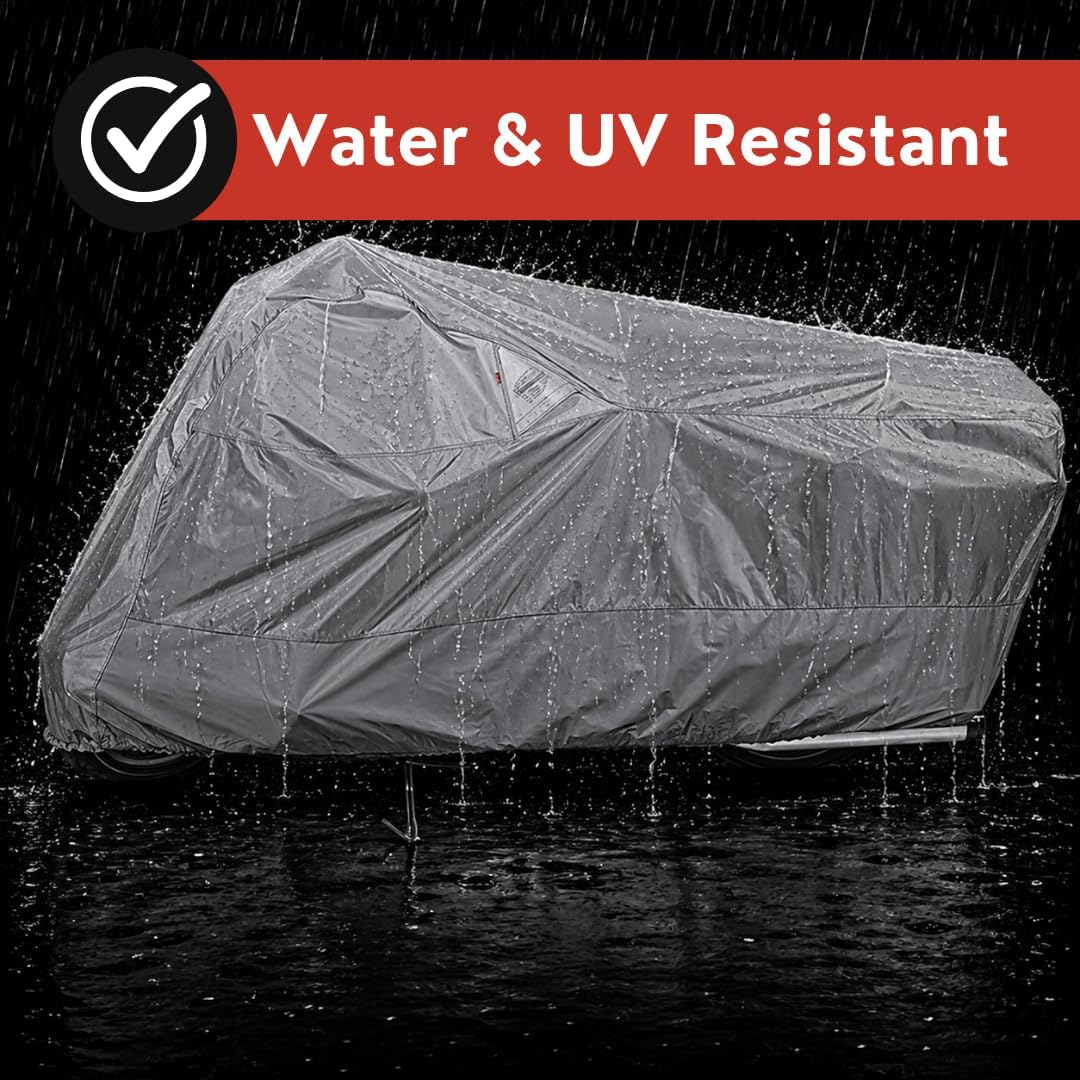 Dowco Guardian 50004-07 WeatherAll Plus Motorradabdeckung, wasserdicht, Grau/XL grau XL, grau XL