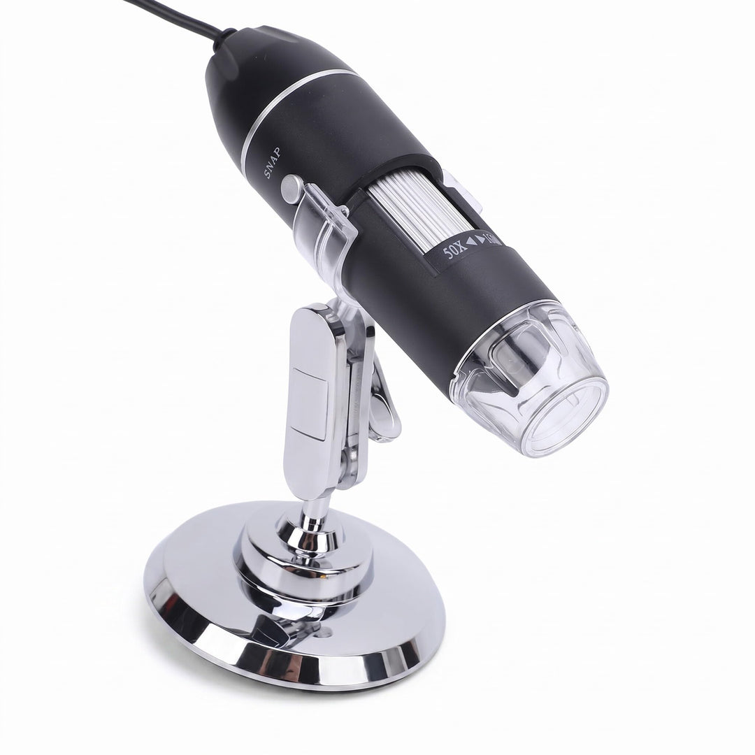 USB-Digitalmikroskop 50X-1600X | 8 LED-Beleuchtung | 360-Grad-Drehständer | Android-Kompatibilität |