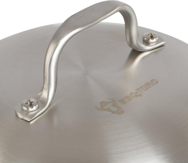 BBQ-Toro Edelstahl Smash Burger Set | 4-teilig | Set mit Burgerglocken, Smasher, Pfannenwender | Bur