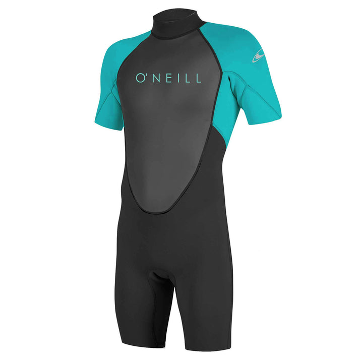O'Neill Jugend Reactor-2 2mm Back Zip Spring Neoprenanzug 6 Black/Light Aqua, 6 Black/Light Aqua