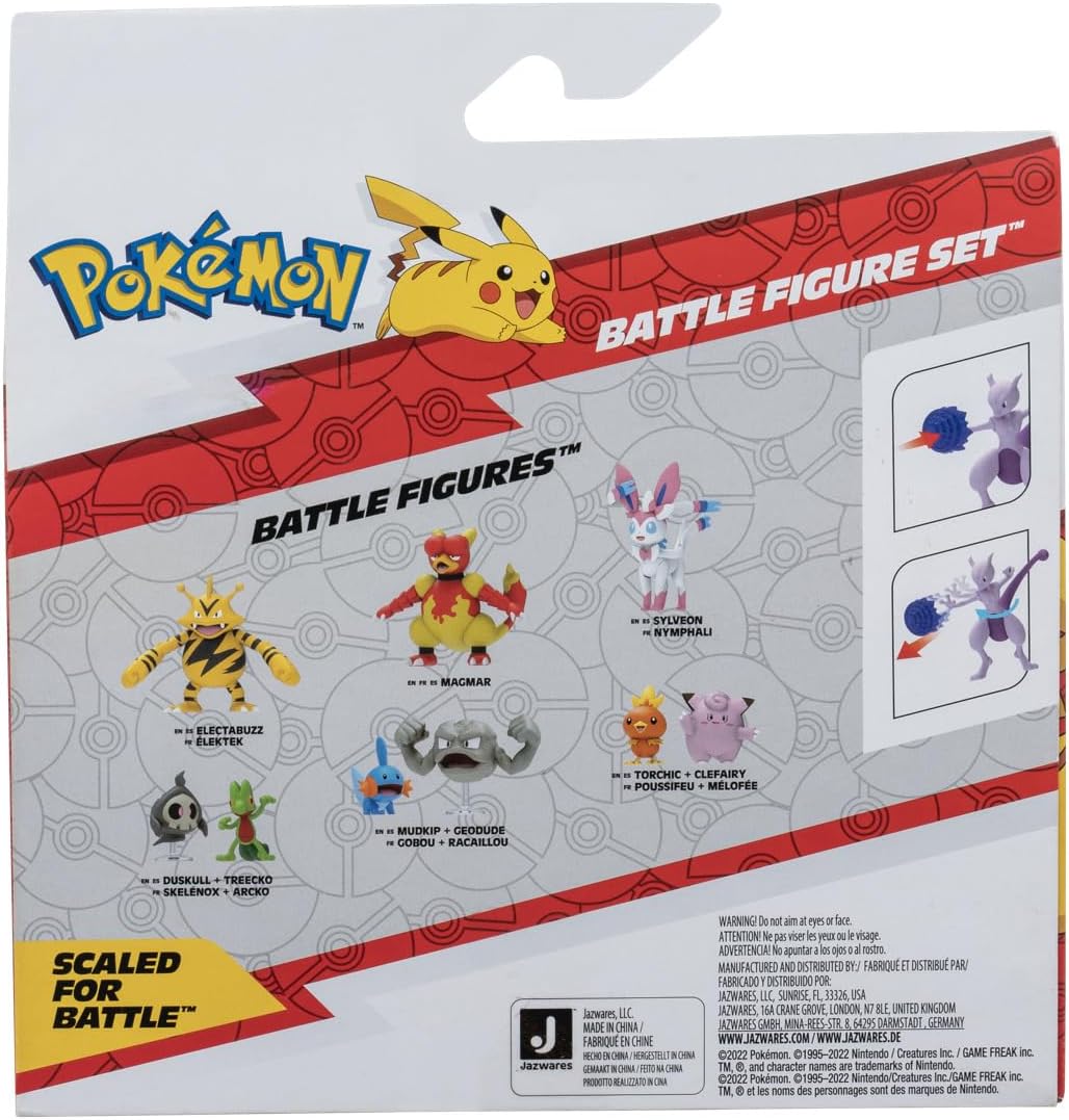 Pokémon Pokemon Figuren Set Mew & Mewtwo – 5 & 10 cm - Neues offizielles Spielzeug Modern, Modern