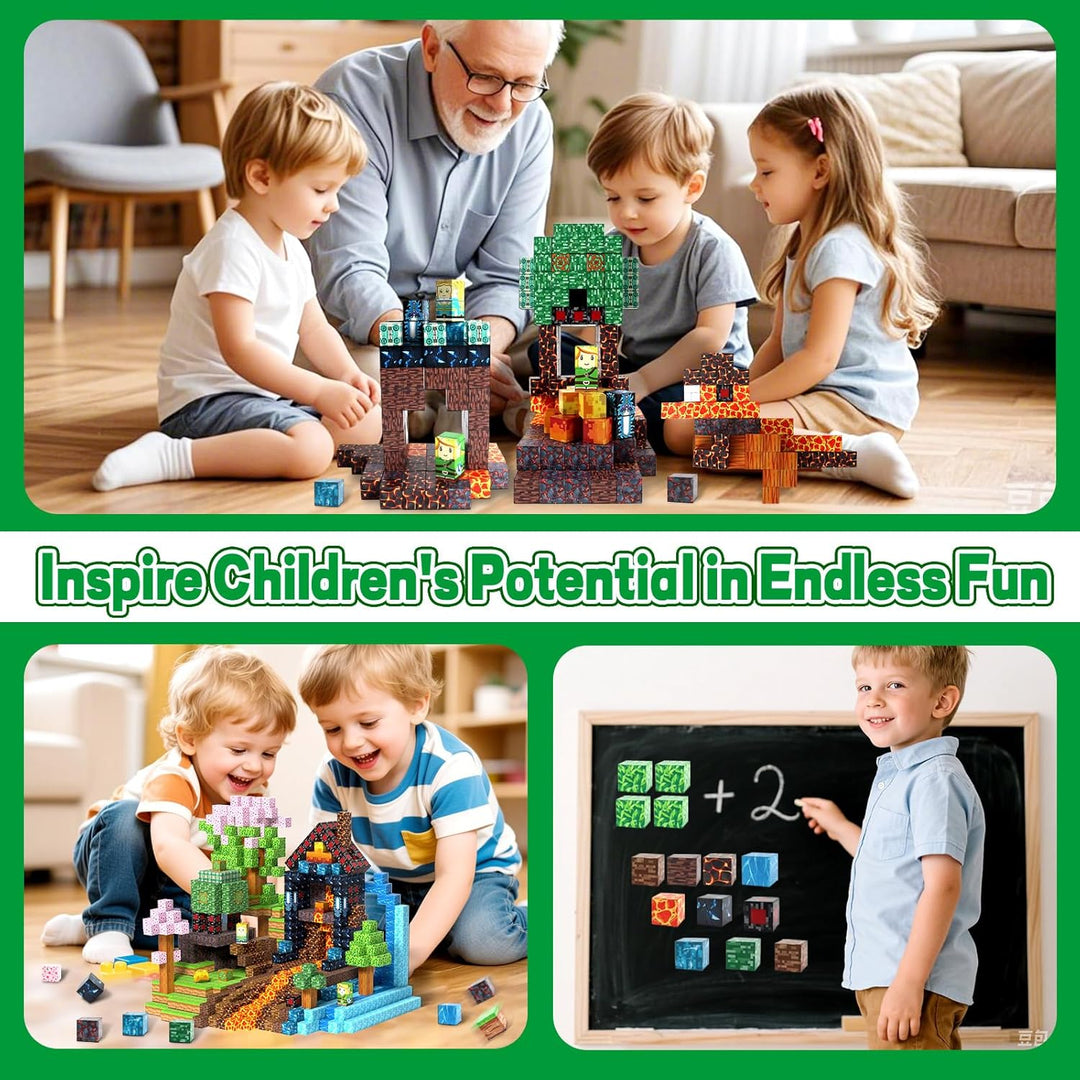 Magnetische Bausteine, 150 Stück Magnetisches Spielzeug Blöcke, Magnetische Bausteine Bauspielzeug,