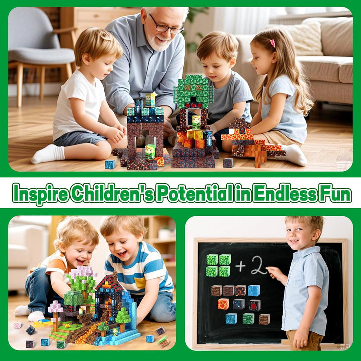 Magnetische Bausteine, 150 Stück Magnetisches Spielzeug Blöcke, Magnetische Bausteine Bauspielzeug,