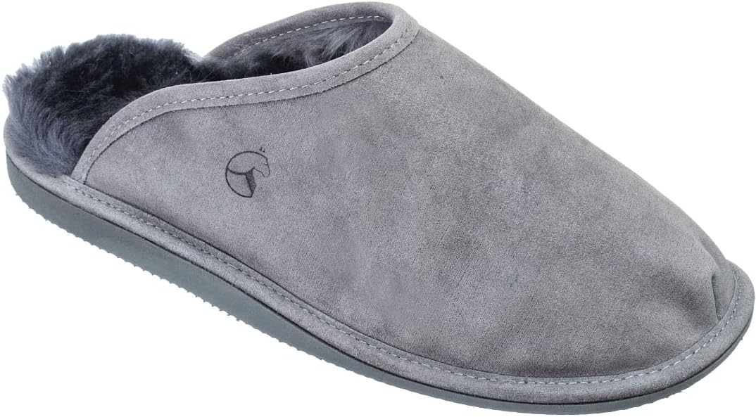 ESTRO Lammfell Hausschuhe Herren Pantoffeln Leder - Warm Lammfellhausschuhe Sheepskin Slippers Warme