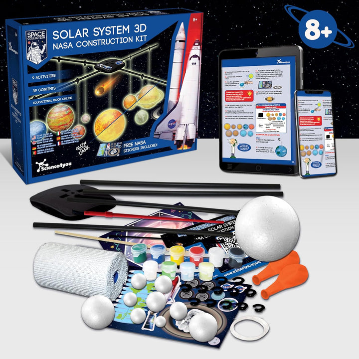 Science4you Sonnensystem 3D NASA im Dunkeln leuchten - Bauen Sie Ihr eigenes Sonnensystem, Planeten