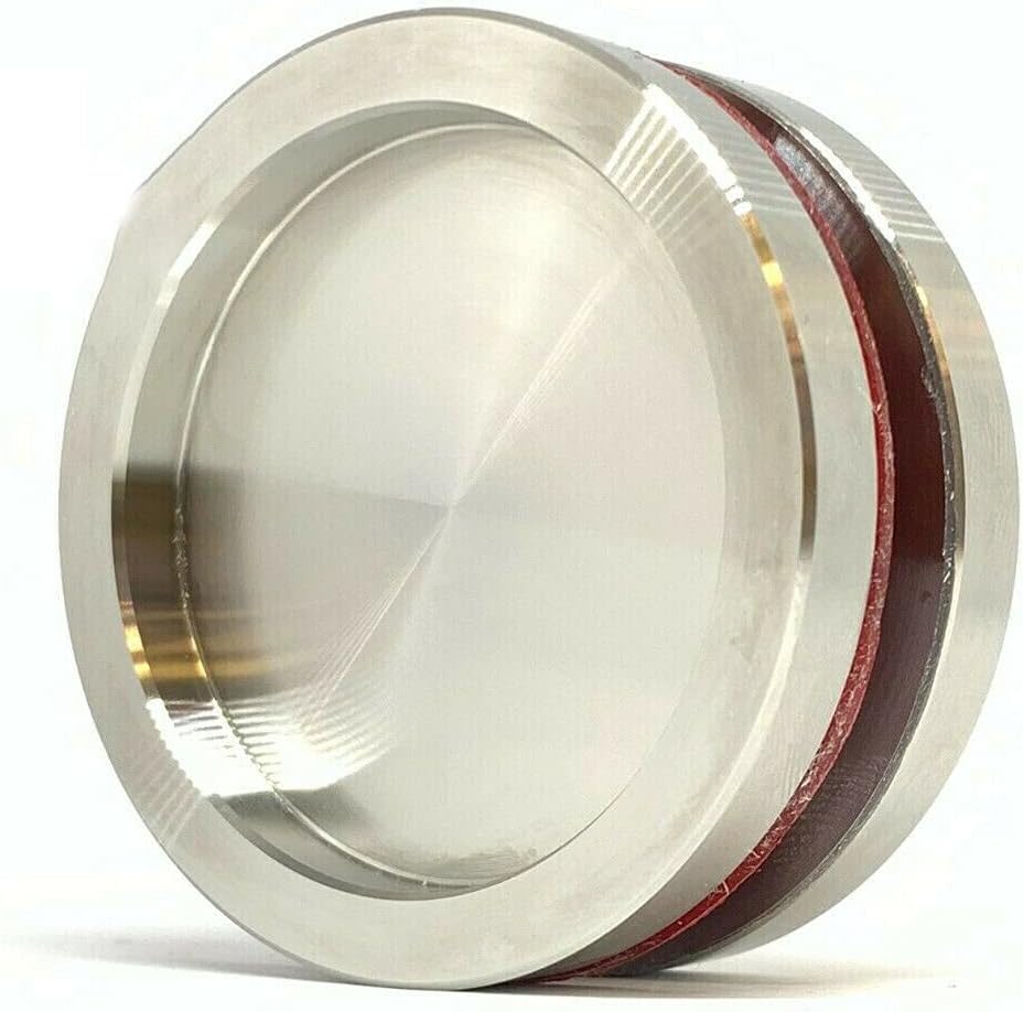 FIP Paar runder Türgriff aus Glas mit 3M-Aufklebern inkl. Edelstahl 5 cm x 5 cm x 6 mm MANIGLIETTA T