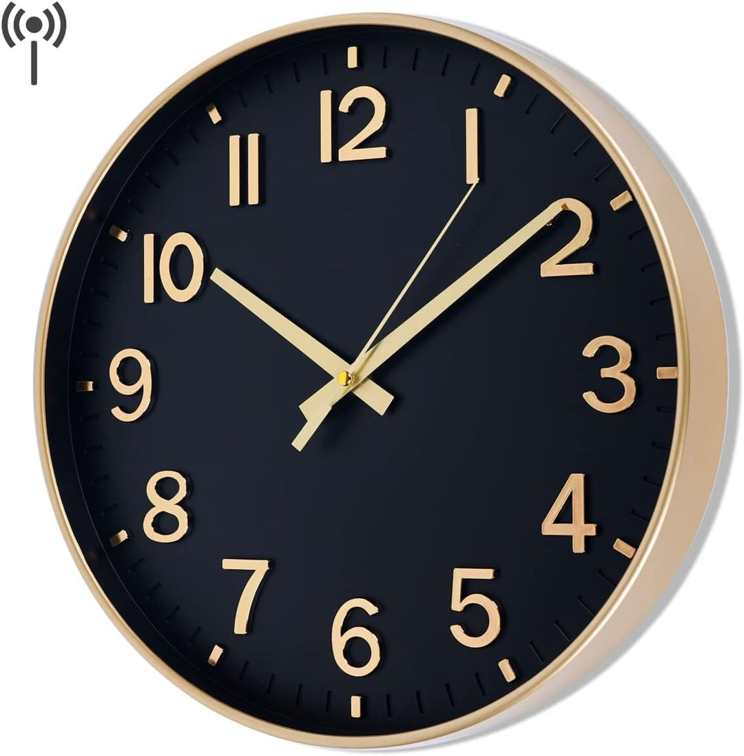 HZDHCLH Funkuhr 30 cm Grosses Ziffernblatt Wanduhr Geräuschlos,Geeignet für Schule, Zuhause, Wanddek