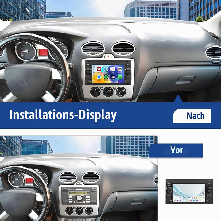 SIXWIN 2GB+64GB Android 13 Autoradio für Ford Fiesta C/S-MAX Transit Galaxy Connect Mondeo mit Carpl