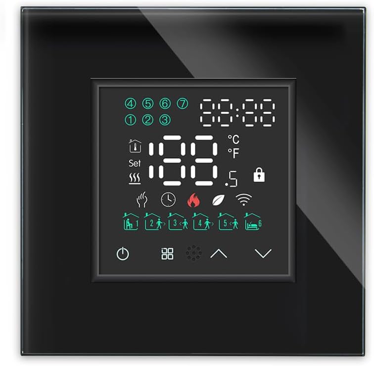 Luxus-Time Raumthermostat WiFi Heizungsthermostat Rahmen EXT. Sensor Thermostat Fussbodenheizung pro