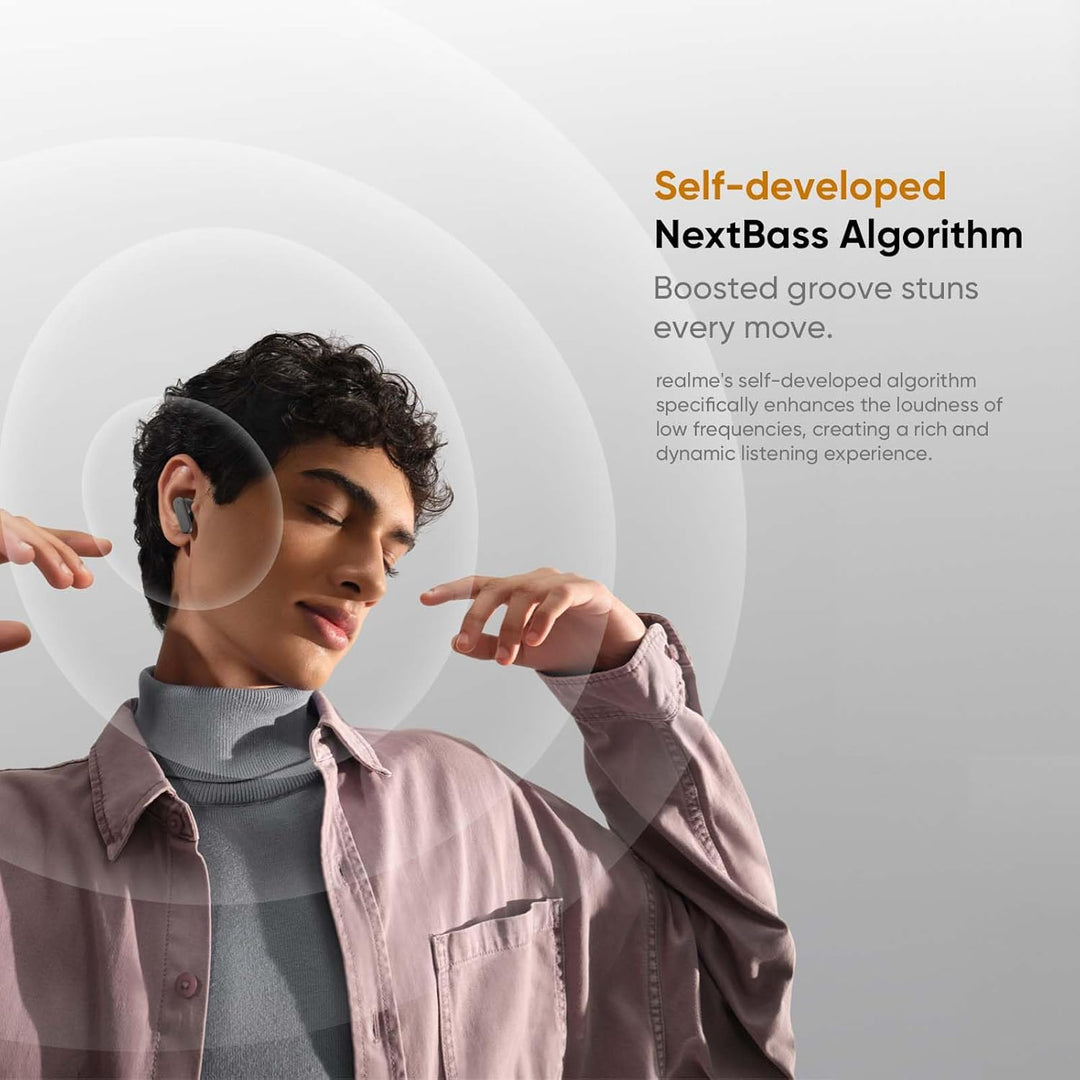 realme Buds Air 8 Kopfhörer, 11 + 6 mm, Dual-Primer-Controller mit Ear-by AI-Assistent und KI-Überse