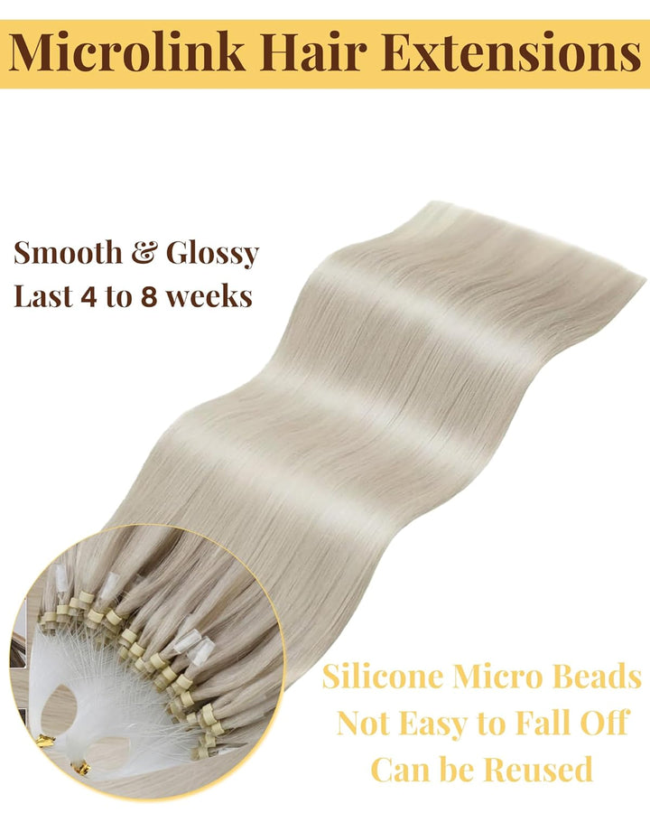 Hetto Microring Echthaar Extensions Blond Microing Echthaar Extensions Micro Ring Remy Extensions Mi
