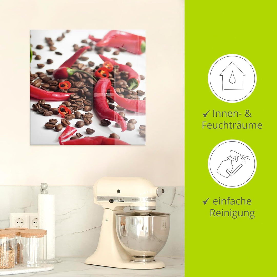 ARTland Wanddeko Glasbilder Wandbild Glas Bild einteilig Ernährung Genuss Lebensmittel Gewürz Foto R