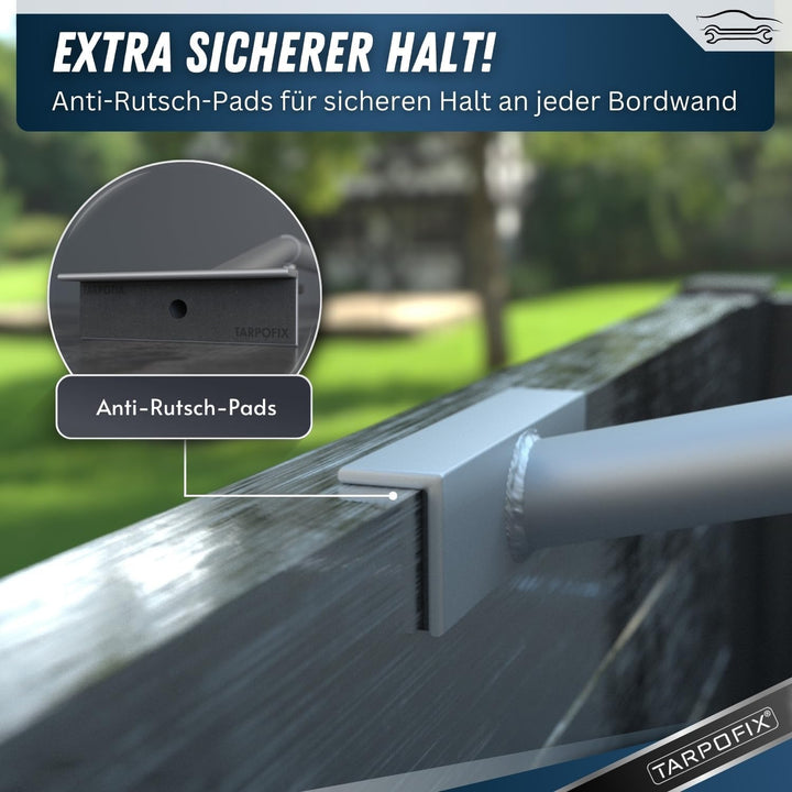 Tarpofix® Anhänger Planenbügel Flachplanenbügel 100-145 cm (1-4er Set) - Universell anpassbare Anhän