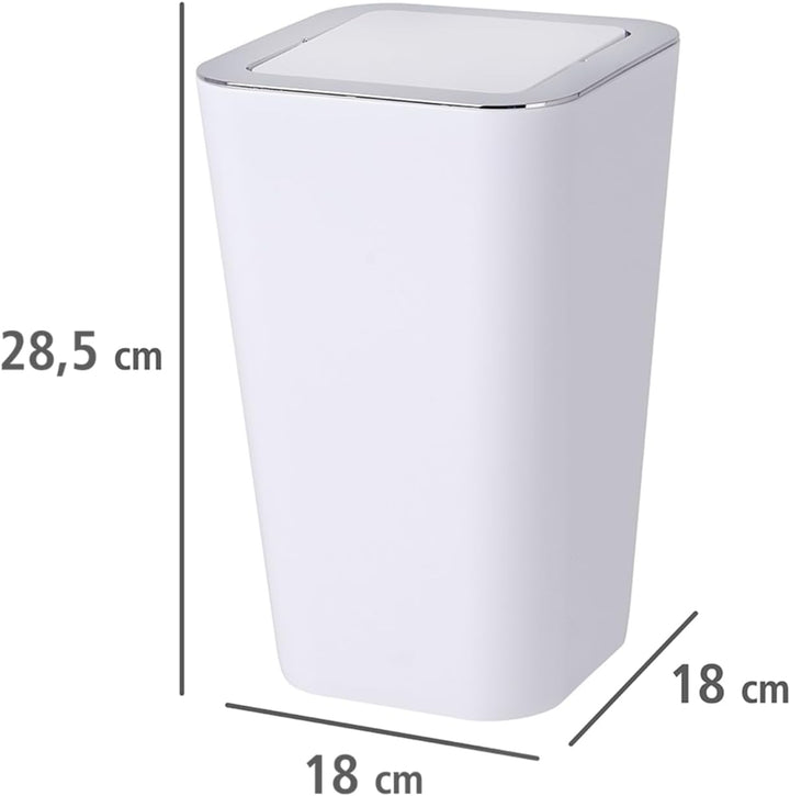 WENKO Kosmetikeimer Mod. Candy 6 lrt., Hygieneeimer, Badezimmer-Mülleimer mit Schwingdeckel ideal fü