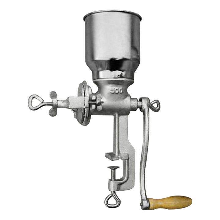Manuelle Getreidemühle Einstellbare Mahlwerk mit Trichter und 4cm Tischklemme Mais Weizen Getreide K