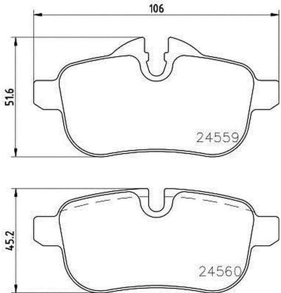 HELLA PAGID 8DB 355 014-621 Bremsbelagsatz - T1858 - Dicke/Stärke: 18mm - Bremssystem: Lucas - für V