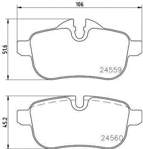 HELLA PAGID 8DB 355 014-621 Bremsbelagsatz - T1858 - Dicke/Stärke: 18mm - Bremssystem: Lucas - für V