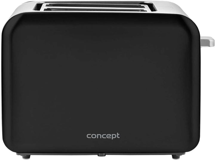 Concept TE2052 Edelstahl Toaster mit Breitem Schlitz 36mm 2 Röstkammern Elektronischer Timer 950W Ma