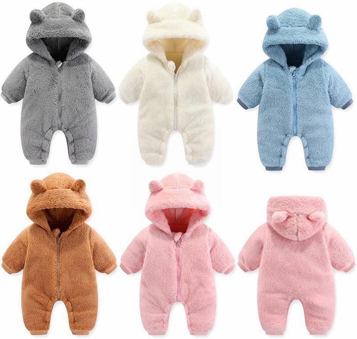 Baby Fleece Overall Winter 0-3 Monate Schwarz Strampler 56-62 Neugeborene Winterkleidung 1 Jahr Jump