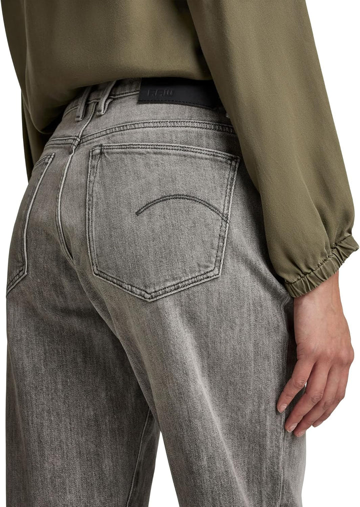 G-STAR Damen Janeh Ultra High Waist Mom Ankle Straight Jeans 25W / 32L Grau (Faded Carbon D16083-c90