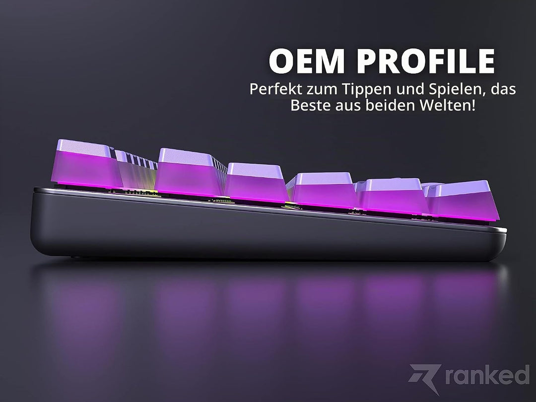 Ranked Pudding v2 PBT-Tastenkappen | 145 Double Shot Transluzent ANSI US- und ISO-Layout | OEM-Profi