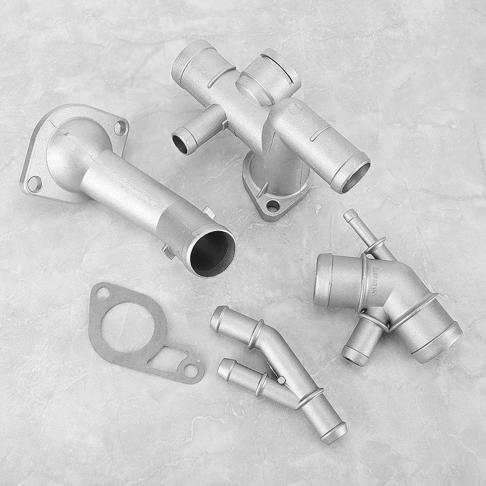 Kühlmittelflansch Kit, 4 Teile/satz Aluminium Motor Kühlmittelschlauch Flansch Kit Fit Für Mk4 1,8 T