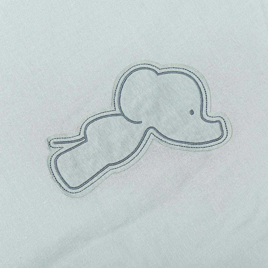 Nattou Grosse Kuscheldecke für Babys aus 100 % Baumwolle (Musselin), Elefant Axel, 135 x 100 cm, Lun