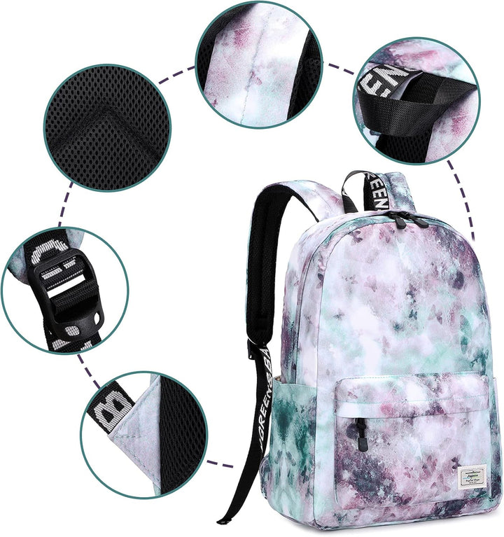 Lohol Leichter Schulrucksack für Mädchen, Kinder-Schulranzen-Rucksack mit Aufdruck (Batiken Schmette