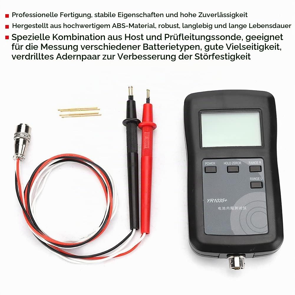 4-Draht-System YR1035 Batterie-Innenwiderstandstester mit LCD-Anzeige für Blei-Säure, Lithium-Ionen,