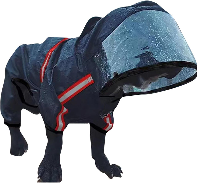 PETCUTE Hunderegenmantel,Wasserdichter Hund Regenmantel mit Kapuze,Wasserdicht Hund Regenjacke mit R