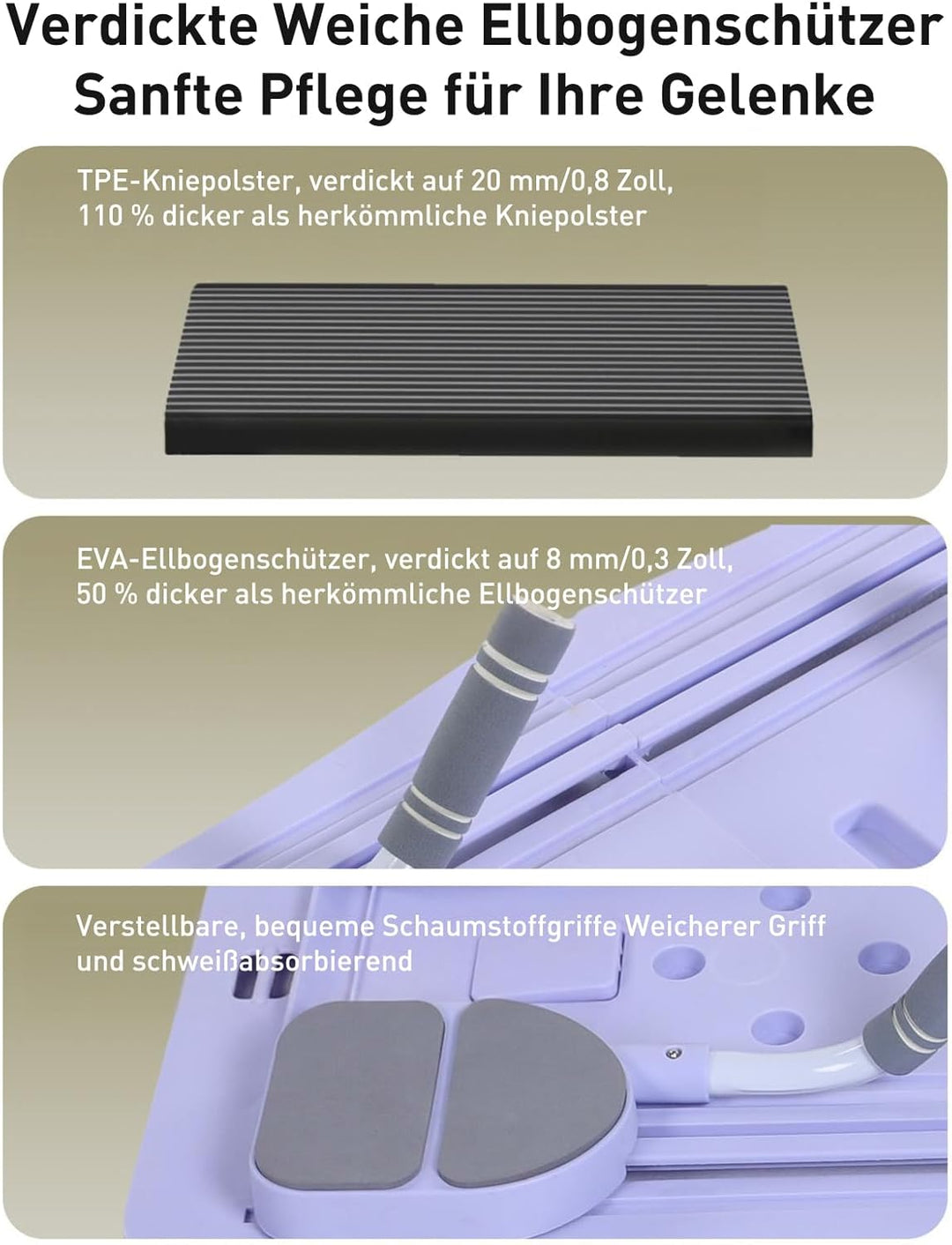Pilates Board, Faltbarer Pilates Reformer Maschine Set für Zuhause Multifunktional Bauchtrainer Auto