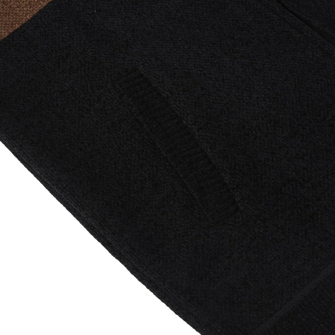 YOUTHUP Herren Strickjacke mit Kapuze Fleece Gefüttert Winter Cardigan Strick Fleecejacke Reissversc