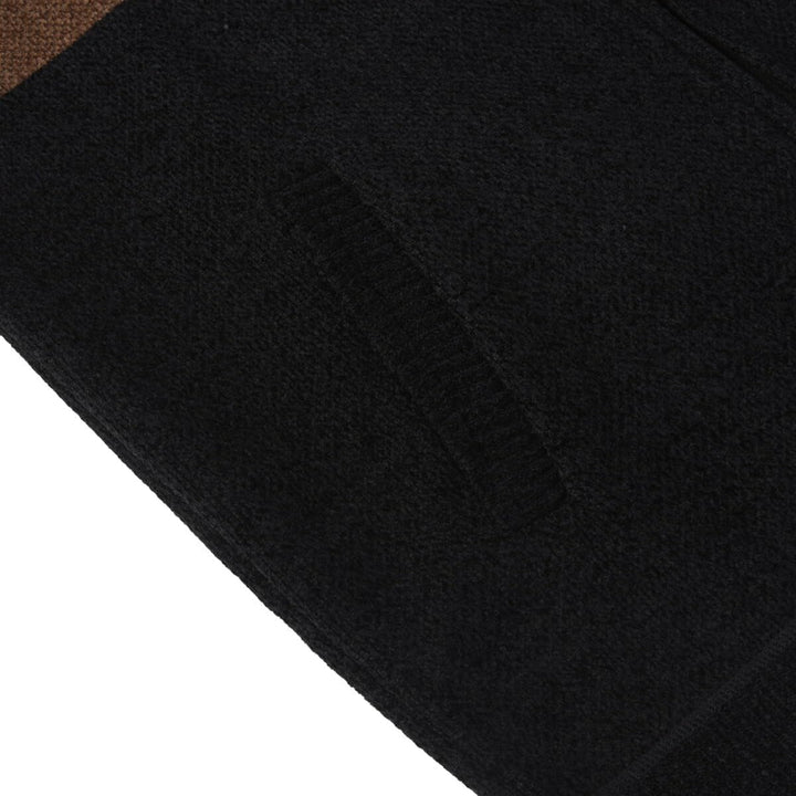 YOUTHUP Herren Strickjacke mit Kapuze Fleece Gefüttert Winter Cardigan Strick Fleecejacke Reissversc