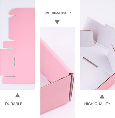 TOYANDONA 10 Stück Rosa Wellpappe Mailer Karton Versandkartons 180X110x50mm Kleine Verpackung Umzugs