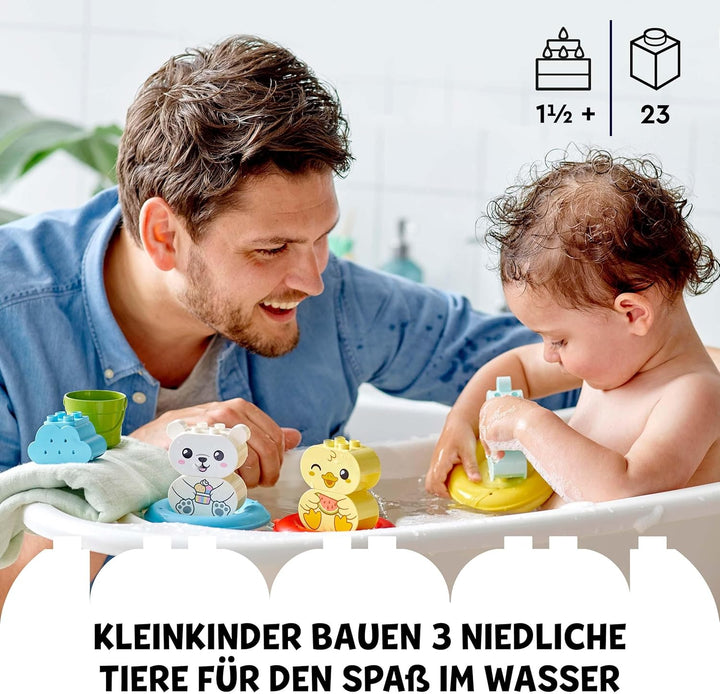 LEGO DUPLO Badewannenspass: Schwimmender Tierzug - Badespielzeug für Kleinkinder - Motorikspielzeug