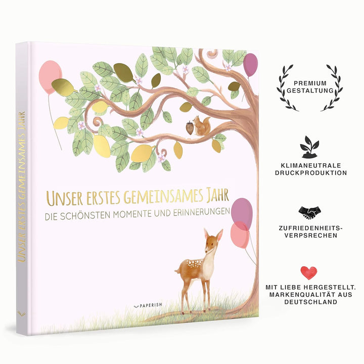 Babyalbum - UNSER ERSTES GEMEINSAMES JAHR (rosé): Die schönsten Momente und Erinnerungen - Erinnerun
