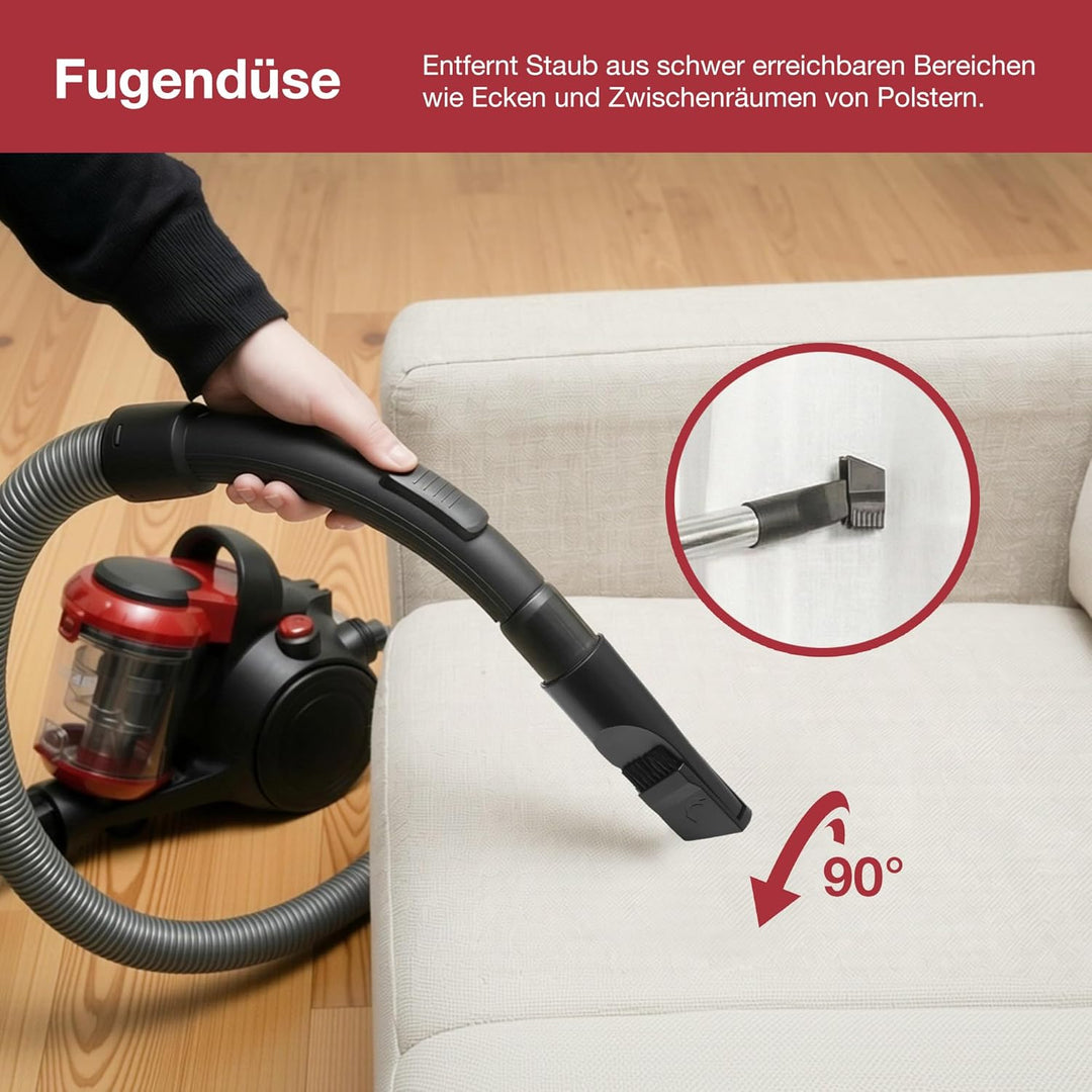 Akitas C10P 900W Beutelloser Staubsauger ohne Beutel – Mit Deutscher Wessel Werk D320 Hartbodenbürst