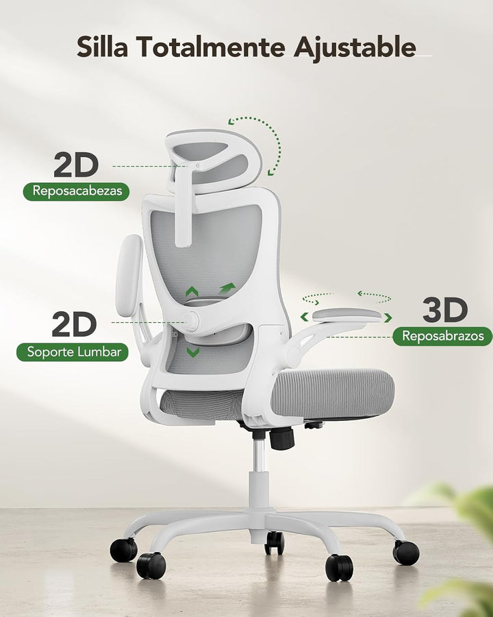 Marsail Bürostuhl Ergonomisch: Schreibtischstuhl mit hohem Rückenlehne-Mesh und Verstellbarer Lenden