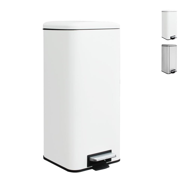 Mülleimer,30L Tretmülleimer mit Softclose Deckel,30 Liter Abfalleimer mit Fusspedal, Quadratischer T