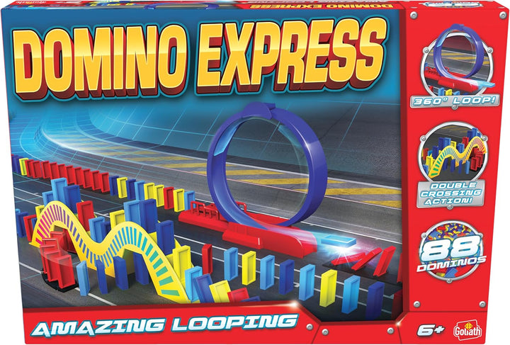 Domino Express Amazing Looping, Domino Spiel ab 6 Jahren mit Looping, Inklusive 88 Dominosteine, Gee