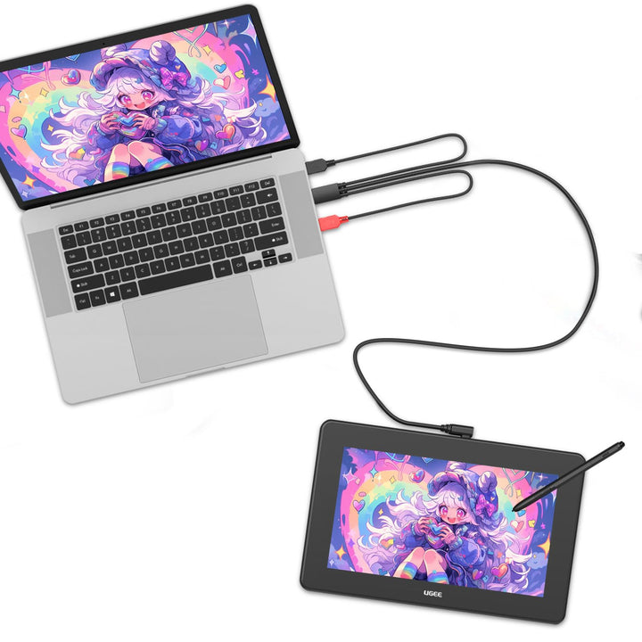 Ugee USB C zu HDMI+2USB1.8M unterstützt 3-in-1 Typ-C-Schnellladekabel, Videodatenübertragung kompati